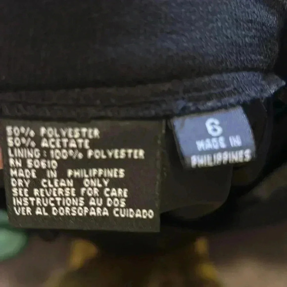 Vintage inspired Black pencil skirt with slit size 6 - Picture 6 of 6